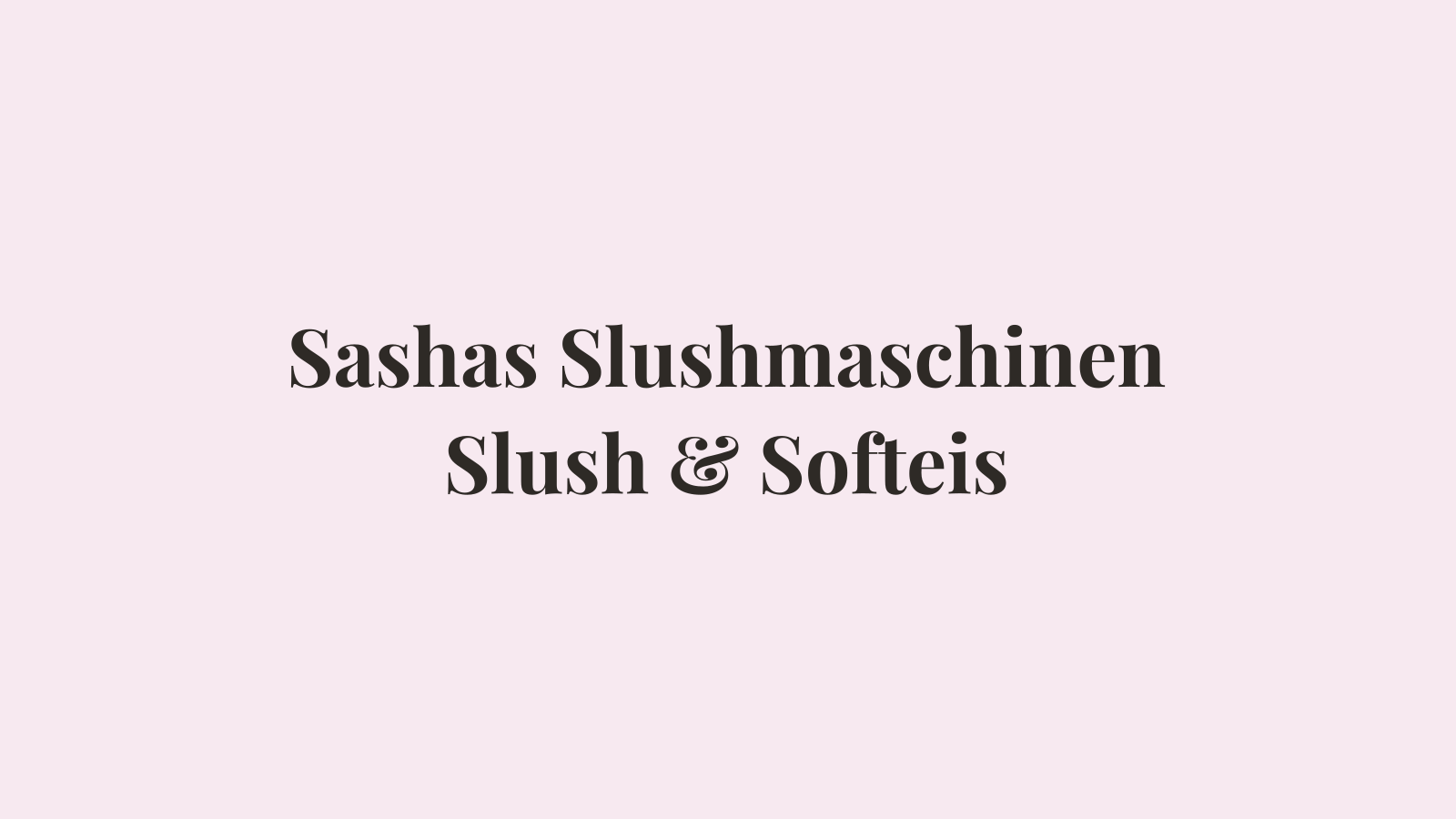 Partnergrafik Sashas Slushmaschinen